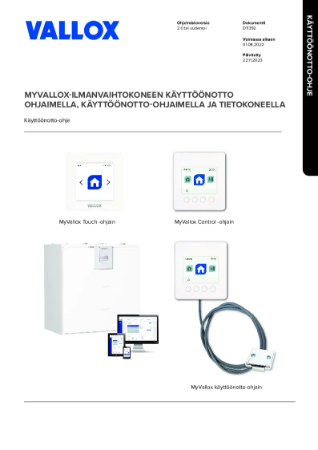 MyVallox - Käyttöönotto-ohje