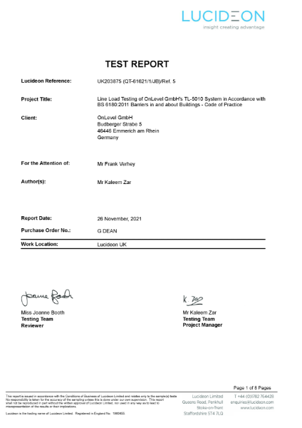 LUCIDEON TL-5010 Test Report