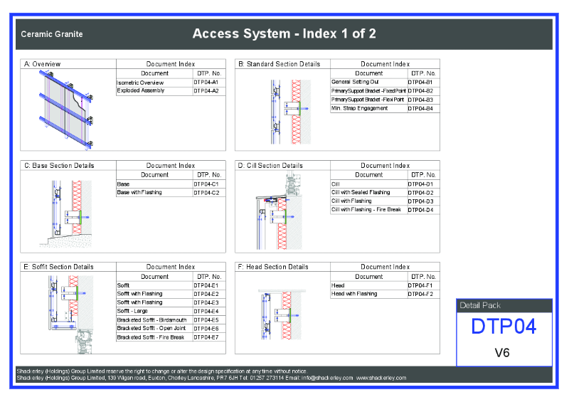 Porcelain Stone - Access System - Technical Drawings