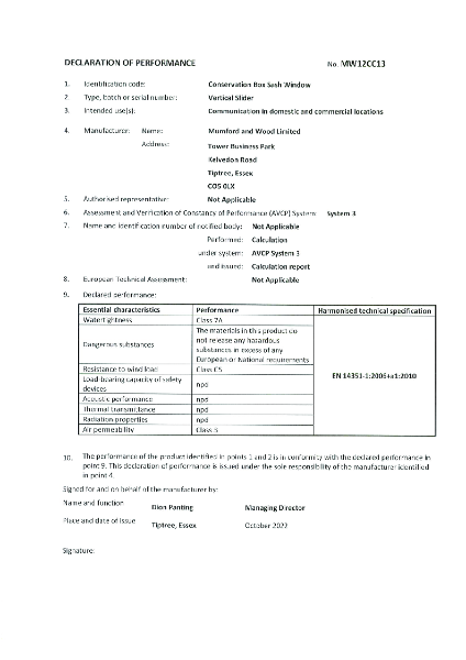 DOP Conservation Box Sash Window