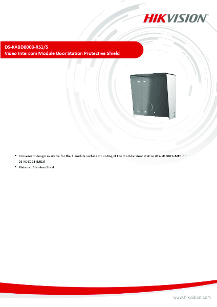 DS-KABD8003-RS1/S - Product Data Sheet