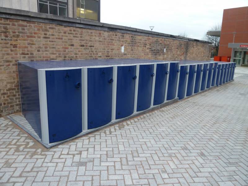 Velo-Safe lockers at the Royal London Hospital