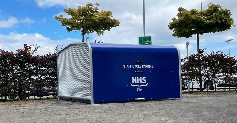 NHS Fife Hospitals Take Delivery of Secure FalcoPod Bike Hangars