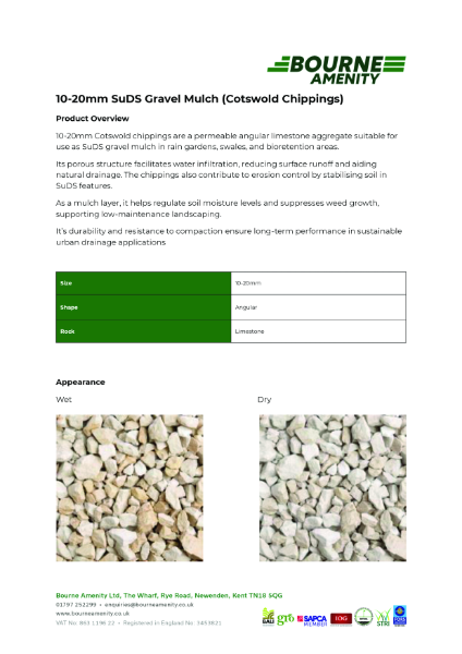 10_20mm SuDS Gravel Mulch (Cotswold Chippings)