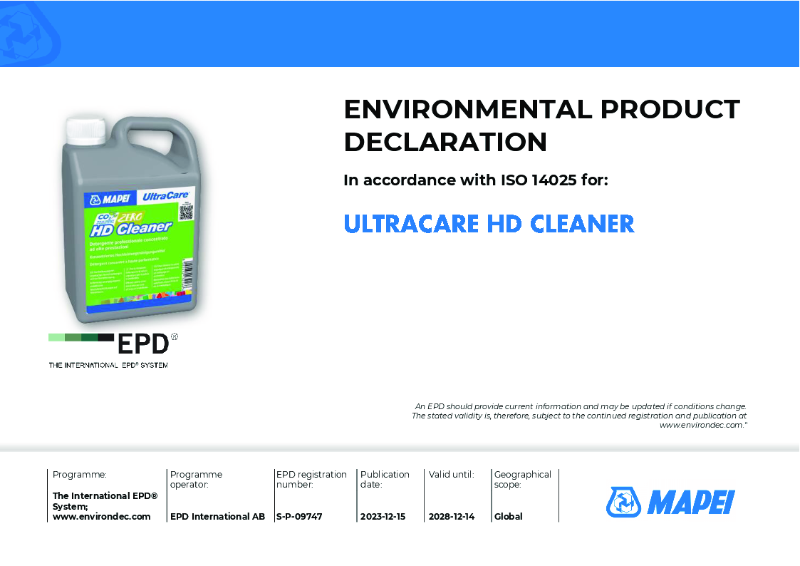 Ultracare HD Cleaner EPD