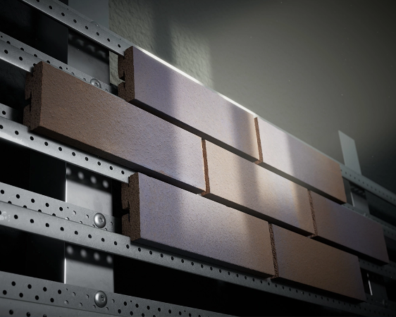 Omnia Mechanical Brick Slip Rainscreen Façade System 