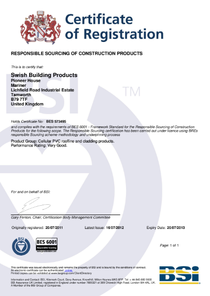 BES 6001 - Responsible Sourcing of Construction Products