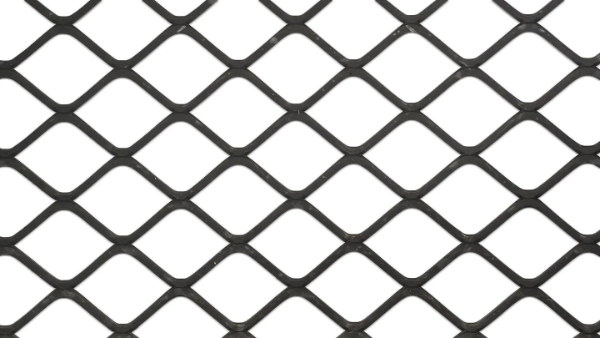 Rekkverk System - Strekkmetall Square Flattened Svart Stål