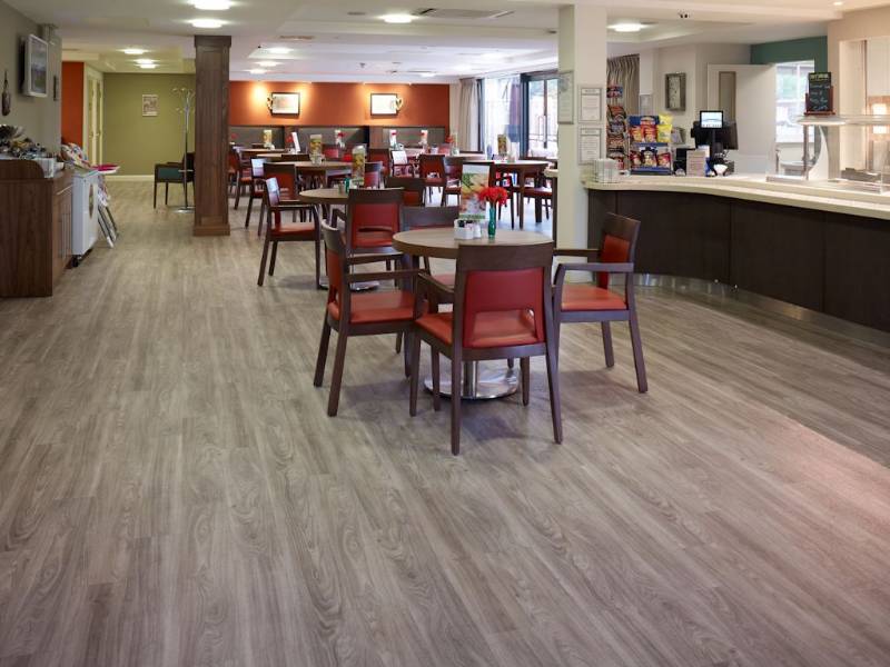 Polyflor flooring helps create stylish café at Belong Warrington care village