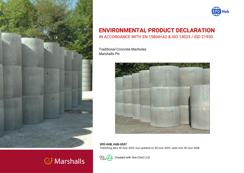 Marshalls Concrete Manholes Standard EPD