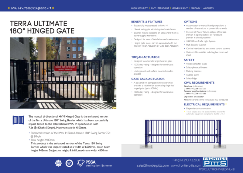 IWA14 Terra Ultimate 180 Hinged Gate