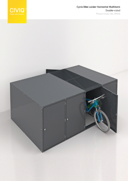Cycla Bike Locker Horizontal Multibank Double-Sided