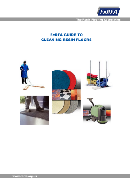 Resin Bonded - FeRFA Cleaning Guide Resin Floors