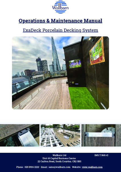 O & M Manual - ExaDeck Integrated Class A Decking System