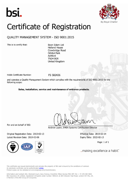 ISO 9001 Certificate