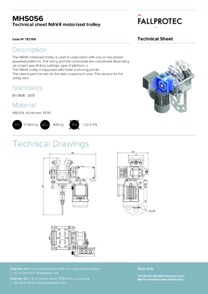 NAV4 Motorized Trolley for SafeAccess (MHS056)