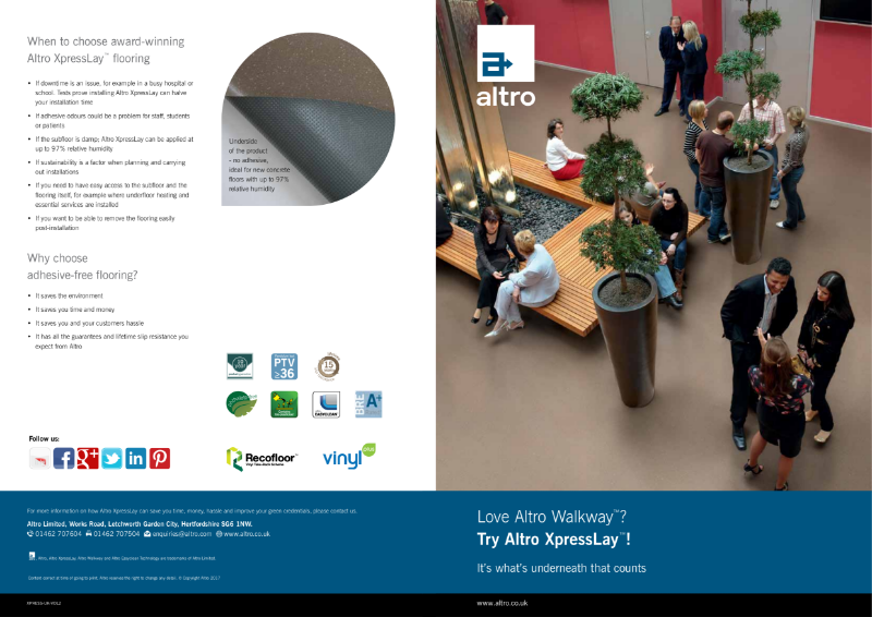 Altro XpressLay Adhesive Free Product Brochure