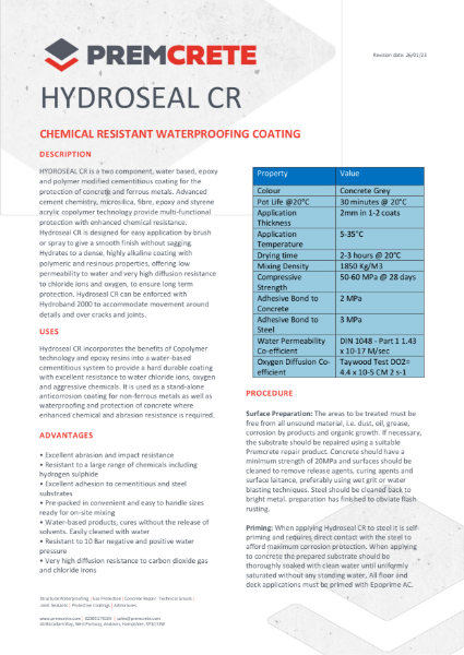 Hydroseal CR TDS