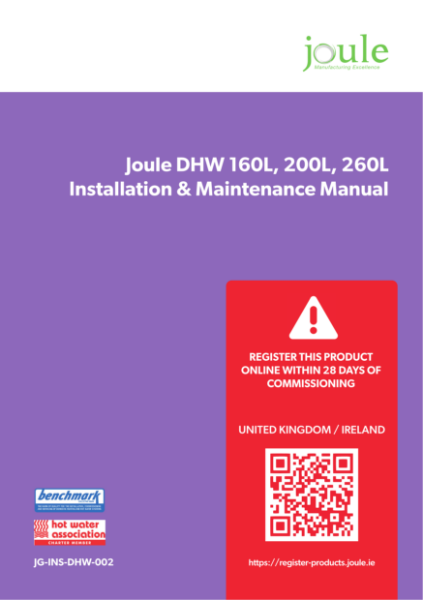 Joule DHW Heat Pump Cylinder- Installation Manual