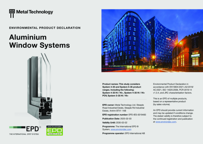 Environmental Product Declaration - Windows | Metal Technology Ltd ...