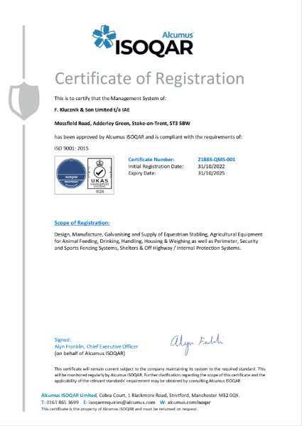 ISO 9001:2015 Certificate