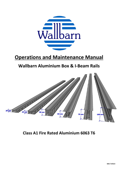 Operations & Maintenance Manual - Aluminium Rail Datasheet