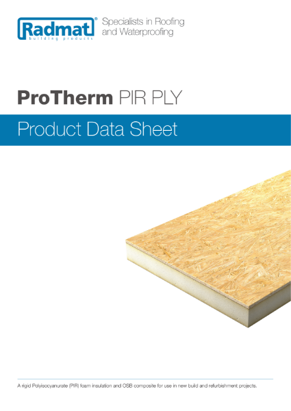 ProTherm PIR PLY Insulation Product Data Sheet