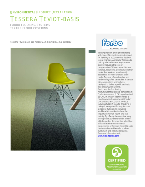 Tessera Teviot-basis Environmental Product Declaration 