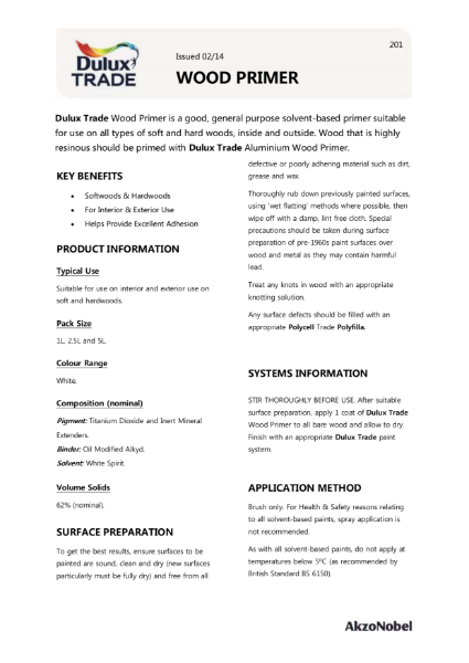 Dulux Trade Wood Primer