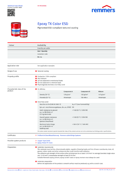 Epoxy TX Color ESD