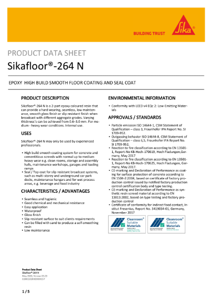 Product Data Sheet - Sikafloor 264N