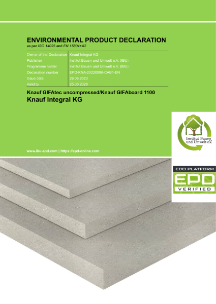 Knauf Hugo Dry Screed Panel EPD 2023