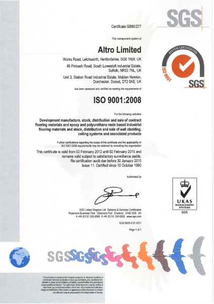 ISO 9001:2008 Certificate