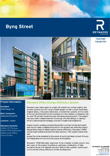 Case Study: Byng Street, featuring CS 68 aluminium windows