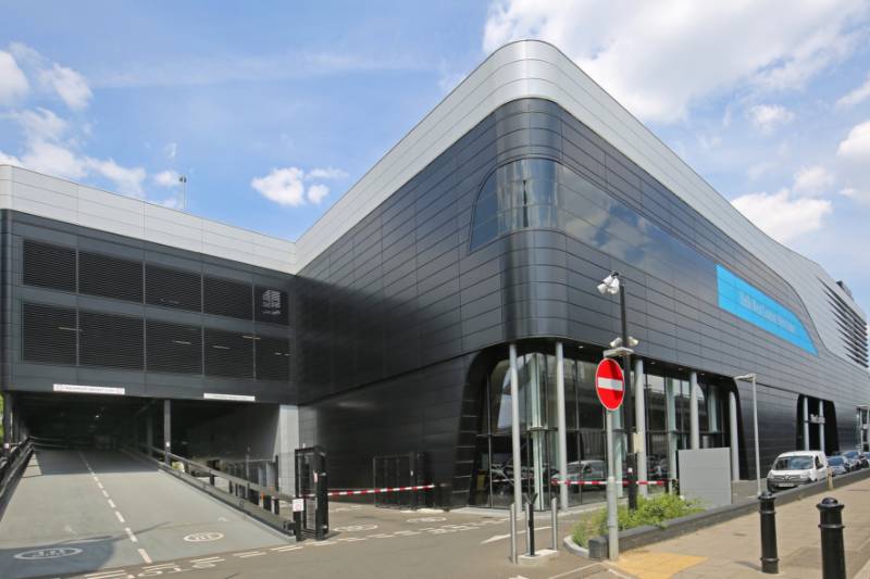 CS Ventilation Louvres at a car dealership.