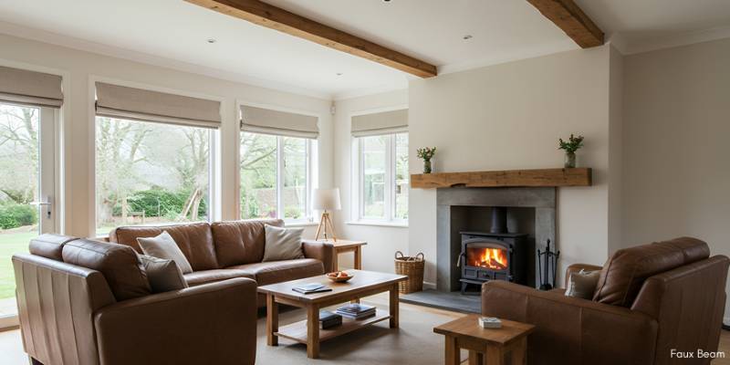 Two-Piece 5.5 x 3.35 in Faux Beam - PVC Cladding