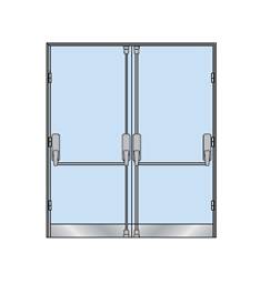 ASSA ABLOY Timber Single Door With Vision Panel