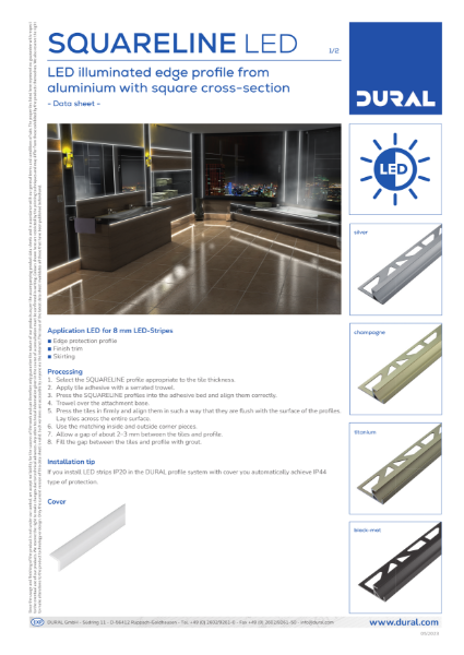 SQUARELINE LED Data Sheet