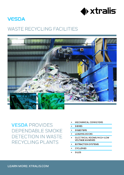 XTRALIS VESDA VLI Waste Recycling Aspirating Smoke Detection Application Guide