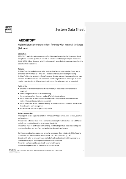 Architop® Data Sheet