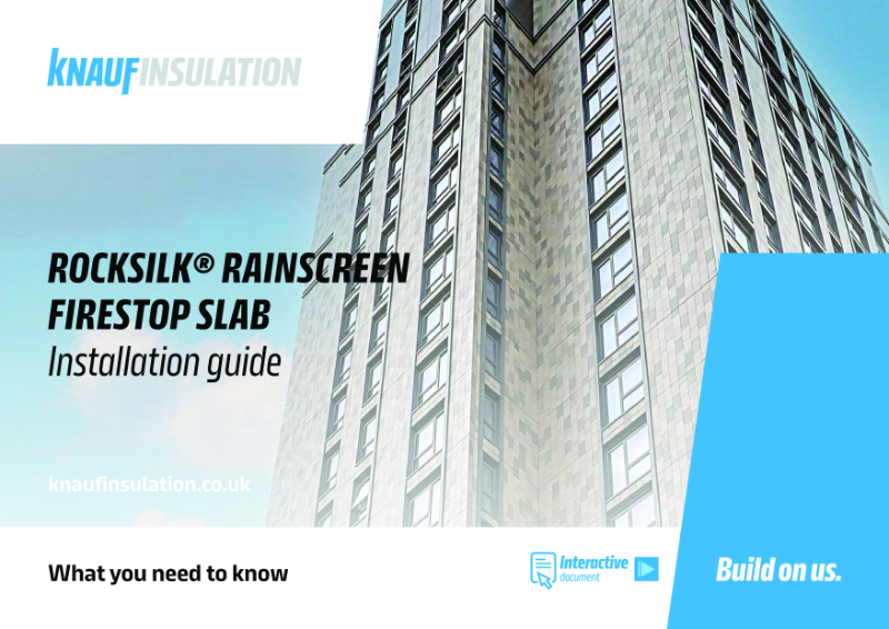 Knauf Insulation Rocksilk® Rainscreen FireStop Slab - Installation Guide
