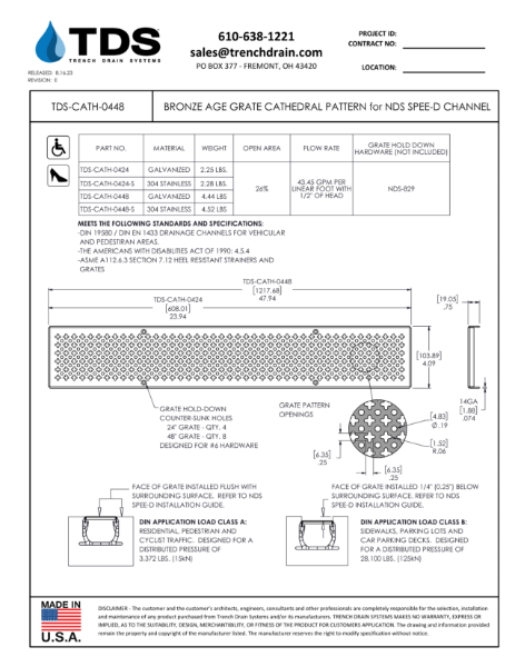 Bronze Age Grate Cathedral Pattern for NDS SPEE-D Channel