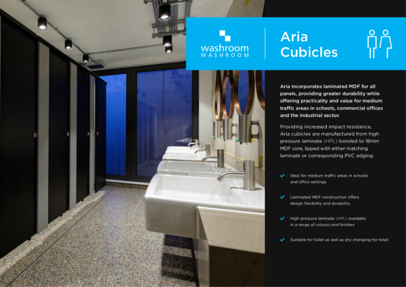 Aria toilet cubicles