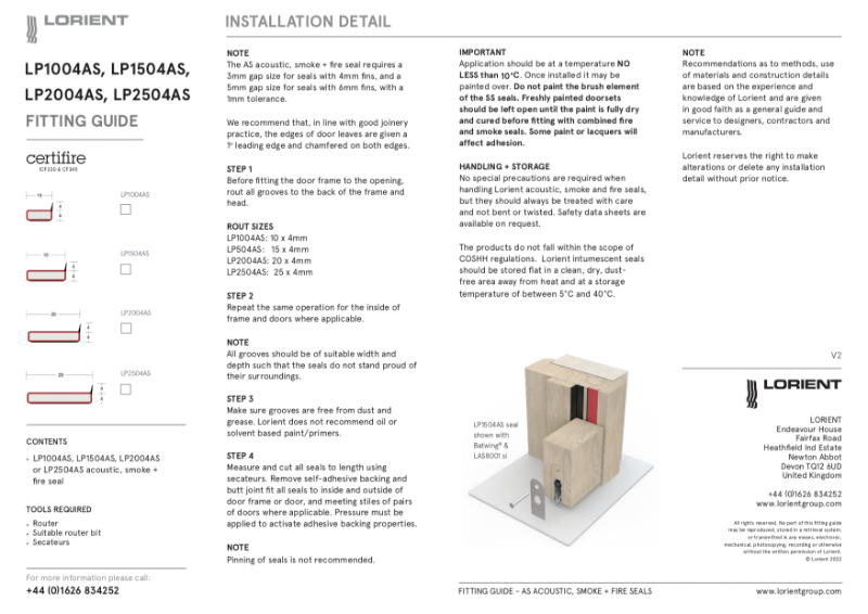 AS Seal fitting instructions