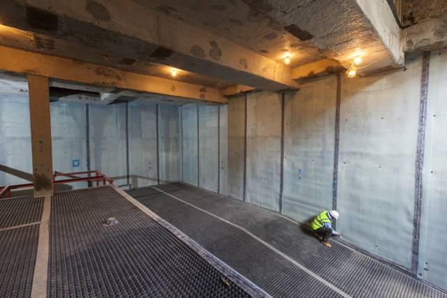 Type C waterproofing system for Notting Hill basement