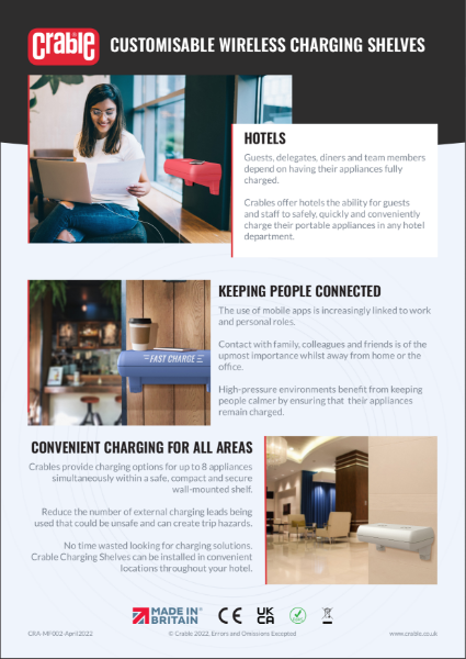 Crable Charging Shelf - Hospitality Flyer