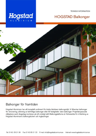 Teknisk - HOGSTAD Balkonger