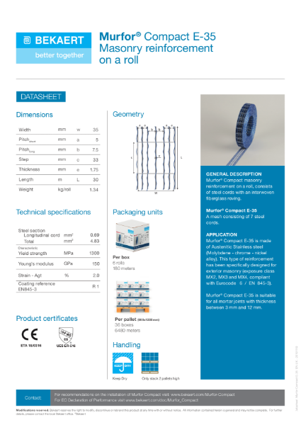 Murfor Compact E-35 Product Data Sheet