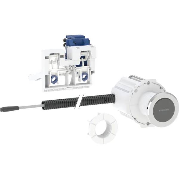 Geberit electronic WC flush control, mains operation, for Omega concealed cistern 12 cm, with Type 10 RF-controlled button, round