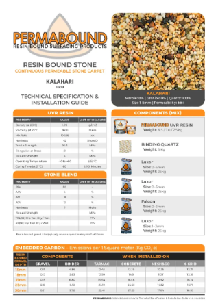 Resin Bound Stone — Kalahari TDS